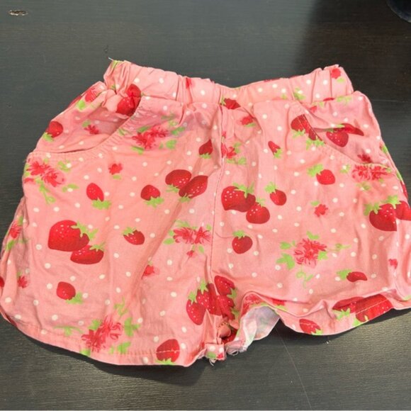 Toddlers Strawberry Print Short Set Pink - Picture 6 of 8